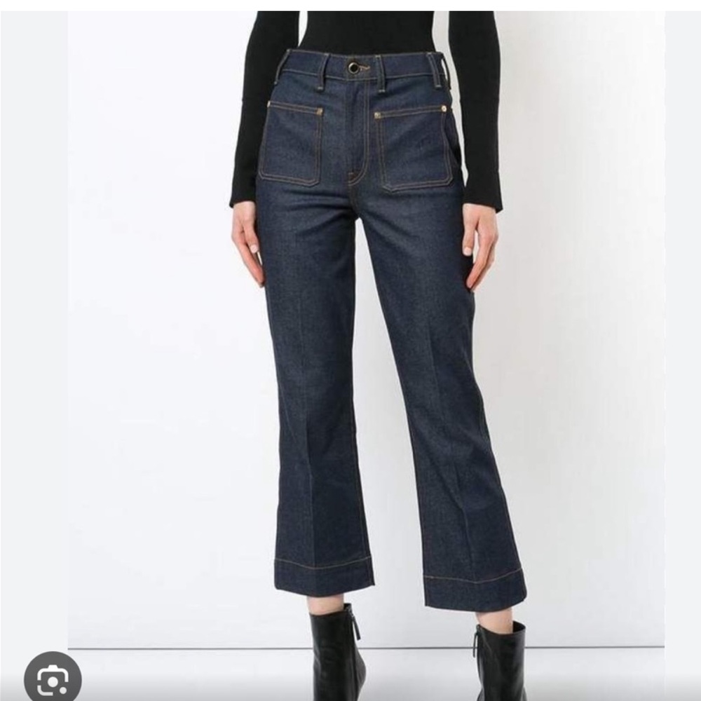 NWOT KHAITE Raquel High Rise Cropped Flare Jeans